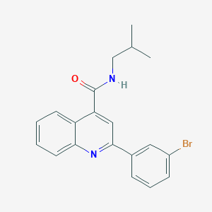 molecular formula C20H19BrN2O B11115975 2-(3-bromophenyl)-N-(2-methylpropyl)quinoline-4-carboxamide 