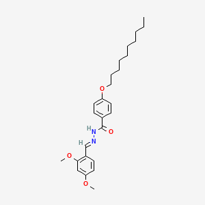 4-(decyloxy)-N'-[(E)-(2,4-dimethoxyphenyl)methylidene]benzohydrazide