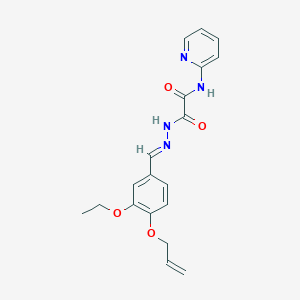 molecular formula C19H20N4O4 B11115999 2-{(2E)-2-[3-ethoxy-4-(prop-2-en-1-yloxy)benzylidene]hydrazinyl}-2-oxo-N-(pyridin-2-yl)acetamide 