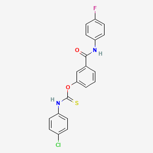 molecular formula C20H14ClFN2O2S B11116009 O-{3-[(4-fluorophenyl)carbamoyl]phenyl} (4-chlorophenyl)carbamothioate 