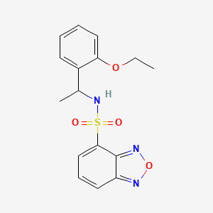 molecular formula C16H17N3O4S B11116018 N-[1-(2-ethoxyphenyl)ethyl]-2,1,3-benzoxadiazole-4-sulfonamide 