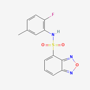 molecular formula C13H10FN3O3S B11116020 N-(2-fluoro-5-methylphenyl)-2,1,3-benzoxadiazole-4-sulfonamide 