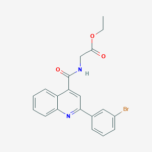 Ethyl 2-{[2-(3-bromophenyl)quinolin-4-yl]formamido}acetate