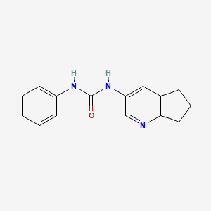 molecular formula C15H15N3O B11116068 1-(6,7-Dihydro-5H-cyclopenta[b]pyridin-3-yl)-3-phenylurea 