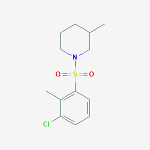 molecular formula C13H18ClNO2S B11116076 1-[(3-Chloro-2-methylphenyl)sulfonyl]-3-methylpiperidine 