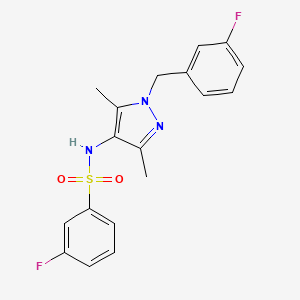 3-fluoro-N-[1-(3-fluorobenzyl)-3,5-dimethyl-1H-pyrazol-4-yl]benzenesulfonamide