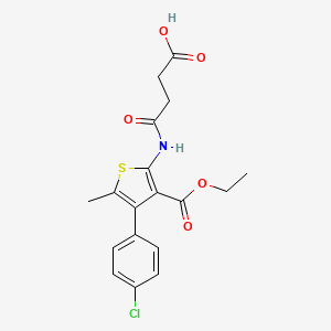 4-{[4-(4-Chlorophenyl)-3-(ethoxycarbonyl)-5-methylthiophen-2-yl]amino}-4-oxobutanoic acid