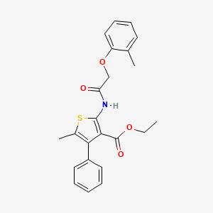 Ethyl 5-methyl-2-{[(2-methylphenoxy)acetyl]amino}-4-phenylthiophene-3-carboxylate