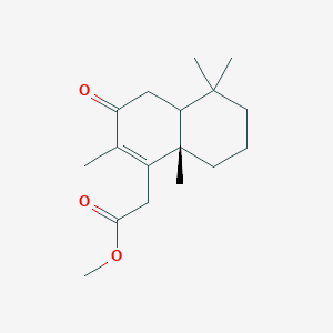 methyl [(8aS)-2,5,5,8a-tetramethyl-3-oxo-3,4,4a,5,6,7,8,8a-octahydronaphthalen-1-yl]acetate