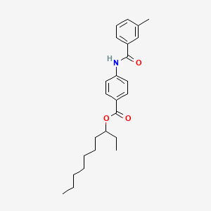 molecular formula C25H33NO3 B11116160 Decan-3-yl 4-{[(3-methylphenyl)carbonyl]amino}benzoate 