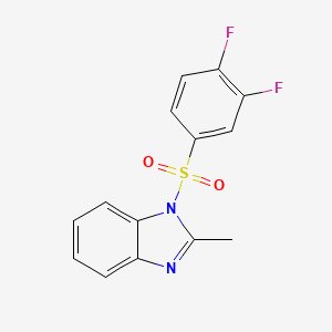 molecular formula C14H10F2N2O2S B11116169 1-[(3,4-difluorophenyl)sulfonyl]-2-methyl-1H-benzimidazole 