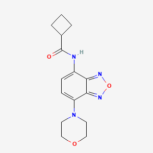 molecular formula C15H18N4O3 B11116178 N-[7-(morpholin-4-yl)-2,1,3-benzoxadiazol-4-yl]cyclobutanecarboxamide 