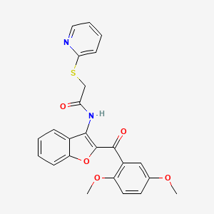 N-{2-[(2,5-dimethoxyphenyl)carbonyl]-1-benzofuran-3-yl}-2-(pyridin-2-ylsulfanyl)acetamide