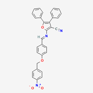 2-{[(E)-{4-[(4-nitrobenzyl)oxy]phenyl}methylidene]amino}-4,5-diphenylfuran-3-carbonitrile