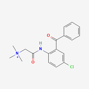 2-{[4-chloro-2-(phenylcarbonyl)phenyl]amino}-N,N,N-trimethyl-2-oxoethanaminium