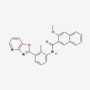 3-methoxy-N-[2-methyl-3-([1,3]oxazolo[4,5-b]pyridin-2-yl)phenyl]naphthalene-2-carboxamide