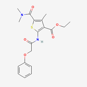 Ethyl 5-(dimethylcarbamoyl)-4-methyl-2-[(phenoxyacetyl)amino]thiophene-3-carboxylate