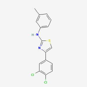 molecular formula C16H12Cl2N2S B11116262 4-(3,4-dichlorophenyl)-N-(3-methylphenyl)-1,3-thiazol-2-amine 