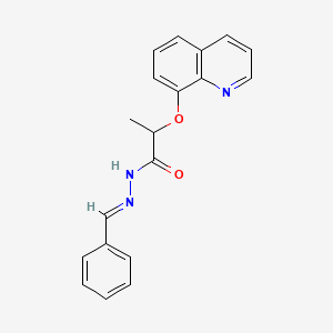 N'-[(E)-phenylmethylidene]-2-(quinolin-8-yloxy)propanehydrazide