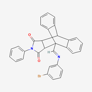 1-{(E)-[(3-bromophenyl)imino]methyl}-17-phenyl-17-azapentacyclo[6.6.5.0~2,7~.0~9,14~.0~15,19~]nonadeca-2,4,6,9,11,13-hexaene-16,18-dione (non-preferred name)