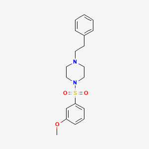 molecular formula C19H24N2O3S B11116277 1-[(3-Methoxyphenyl)sulfonyl]-4-(2-phenylethyl)piperazine 