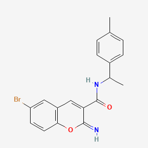 6-bromo-2-imino-N-[1-(4-methylphenyl)ethyl]-2H-chromene-3-carboxamide