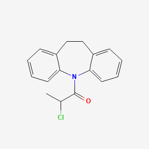 molecular formula C17H16ClNO B11116281 2-chloro-1-(10,11-dihydro-5H-dibenzo[b,f]azepin-5-yl)propan-1-one 