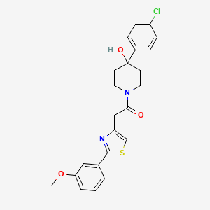 molecular formula C23H23ClN2O3S B11116287 1-[4-(4-Chlorophenyl)-4-hydroxypiperidin-1-yl]-2-[2-(3-methoxyphenyl)-1,3-thiazol-4-yl]ethanone 