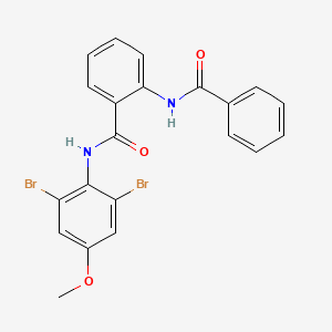 molecular formula C21H16Br2N2O3 B11116307 N-(2,6-dibromo-4-methoxyphenyl)-2-[(phenylcarbonyl)amino]benzamide 