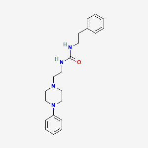 molecular formula C21H28N4O B11116332 1-Phenethyl-3-(2-(4-phenylpiperazin-1-yl)ethyl)urea 