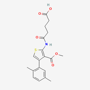 5-{[4-(2,5-Dimethylphenyl)-3-(methoxycarbonyl)thiophen-2-yl]amino}-5-oxopentanoic acid