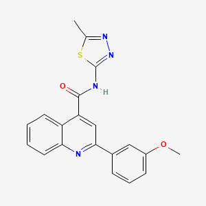 2-(3-methoxyphenyl)-N-(5-methyl-1,3,4-thiadiazol-2-yl)quinoline-4-carboxamide