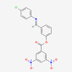 3-{(E)-[(4-chlorophenyl)imino]methyl}phenyl 3,5-dinitrobenzoate