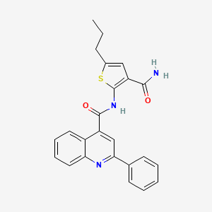 N-(3-carbamoyl-5-propylthiophen-2-yl)-2-phenylquinoline-4-carboxamide