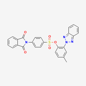 2-(2H-benzotriazol-2-yl)-4-methylphenyl 4-(1,3-dioxo-1,3-dihydro-2H-isoindol-2-yl)benzenesulfonate