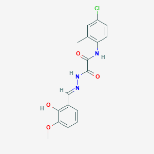 molecular formula C17H16ClN3O4 B11116425 N-(4-chloro-2-methylphenyl)-2-[(2E)-2-(2-hydroxy-3-methoxybenzylidene)hydrazinyl]-2-oxoacetamide 