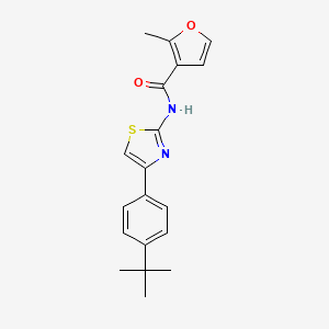 molecular formula C19H20N2O2S B11116449 N-[4-(4-tert-butylphenyl)-1,3-thiazol-2-yl]-2-methylfuran-3-carboxamide 