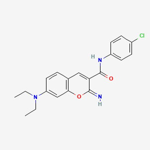 N-(4-chlorophenyl)-7-(diethylamino)-2-imino-2H-chromene-3-carboxamide