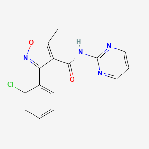 3-(2-chlorophenyl)-5-methyl-N-(pyrimidin-2-yl)-1,2-oxazole-4-carboxamide