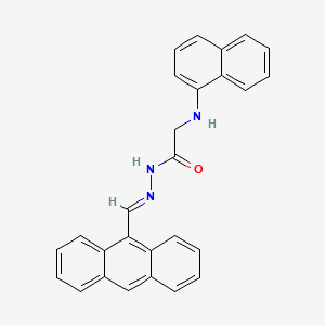 N'-[(E)-(Anthracen-9-YL)methylidene]-2-[(naphthalen-1-YL)amino]acetohydrazide