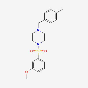 molecular formula C19H24N2O3S B11116540 1-[(3-Methoxyphenyl)sulfonyl]-4-(4-methylbenzyl)piperazine 