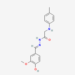 molecular formula C17H19N3O3 B11116558 N'-(4-Hydroxy-3-methoxybenzylidene)-2-(4-toluidino)acetohydrazide 