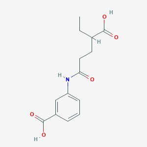 molecular formula C14H17NO5 B11116580 3-[(4-Carboxyhexanoyl)amino]benzoic acid 