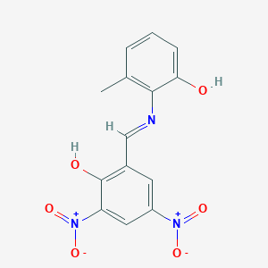 2-{(E)-[(2-hydroxy-6-methylphenyl)imino]methyl}-4,6-dinitrophenol