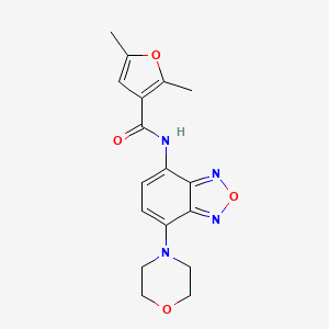 molecular formula C17H18N4O4 B11116589 2,5-dimethyl-N-[7-(morpholin-4-yl)-2,1,3-benzoxadiazol-4-yl]furan-3-carboxamide 