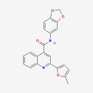 molecular formula C22H16N2O4 B11116600 N-(1,3-benzodioxol-5-yl)-2-(5-methylfuran-2-yl)quinoline-4-carboxamide CAS No. 5704-22-3