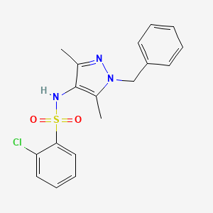 N-(1-benzyl-3,5-dimethyl-1H-pyrazol-4-yl)-2-chlorobenzenesulfonamide