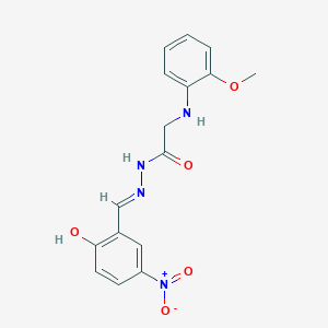 N'-[(E)-(2-Hydroxy-5-nitrophenyl)methylidene]-2-[(2-methoxyphenyl)amino]acetohydrazide