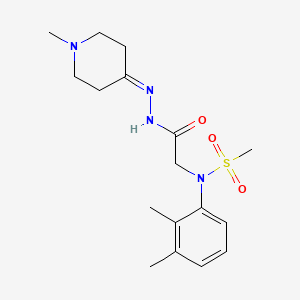 molecular formula C17H26N4O3S B11116640 N-(2,3-Dimethylphenyl)-N-{[N'-(1-methylpiperidin-4-ylidene)hydrazinecarbonyl]methyl}methanesulfonamide 