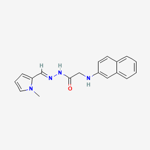 N'-[(E)-(1-methyl-1H-pyrrol-2-yl)methylidene]-2-(naphthalen-2-ylamino)acetohydrazide (non-preferred name)